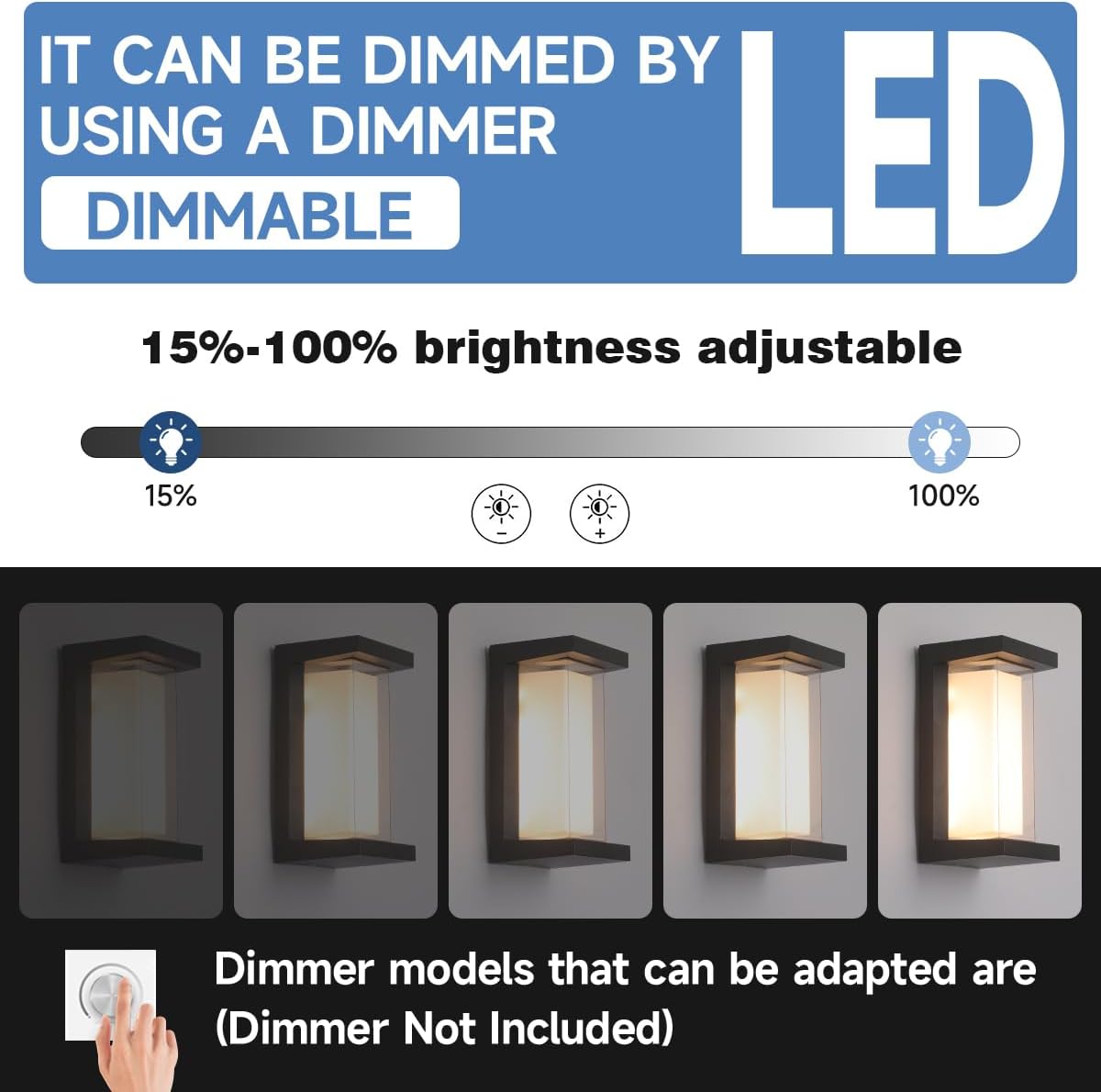 24W Porch Lights Outdoor 2160LM Modern Exterior Lights Fixtures 3CCT 3000K/4000K/6000K Black Outdoor Wall Lights LED Wall Mount Sconce for Garage Front Door Porch Hallway Doorway 2 Pack