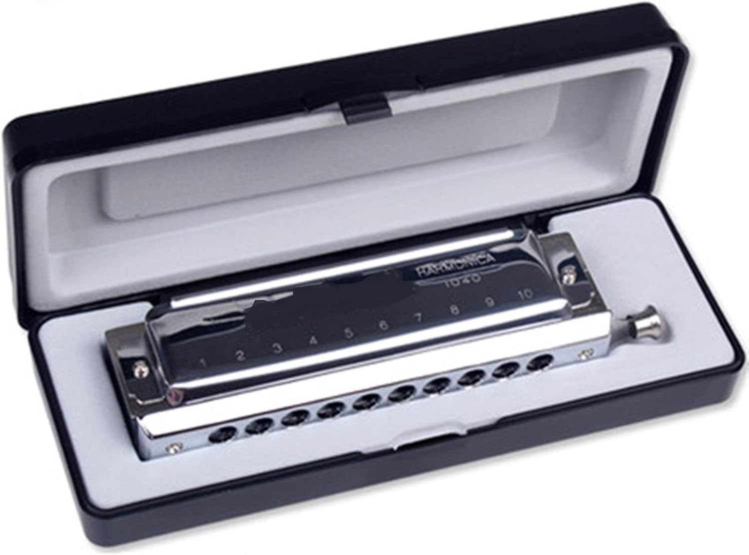 SUOFEILAIMU Harmonica 10 Hole 40 Tone Chromatic Harp Woodwind Musical Instrument Mouth Organ Blues (Color : Sw1040)