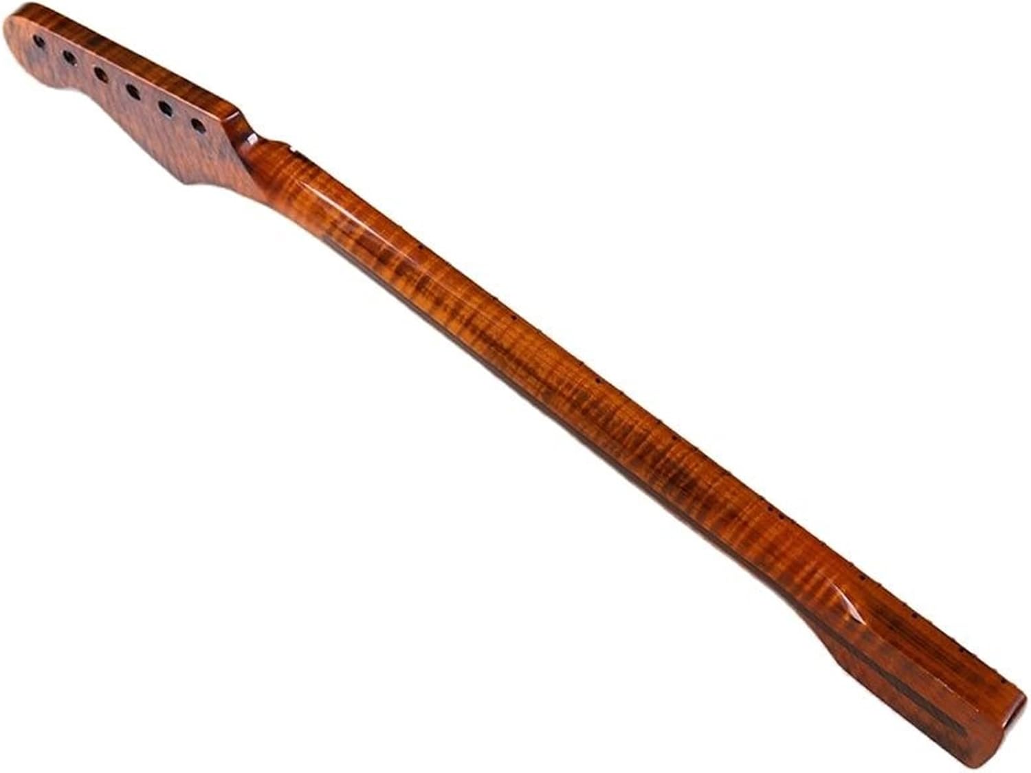 ZUZU Electric Guitar Neck Second Degree Canada Roasted Flame Maple Neck Brown 6 Strings 21F Unfinished Guitar Neck