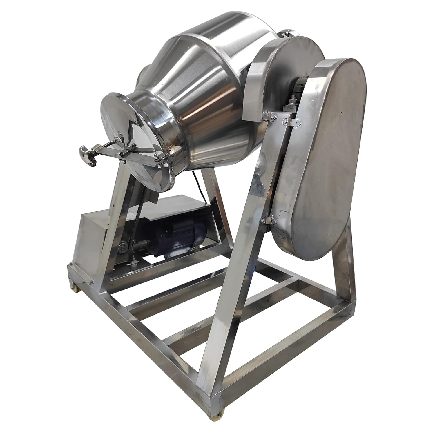 Stainless Steel Dry Powder Mixer Metal Powder Blender Granular and Food Drum Mixing Machine, 110V, 3KW, 30L