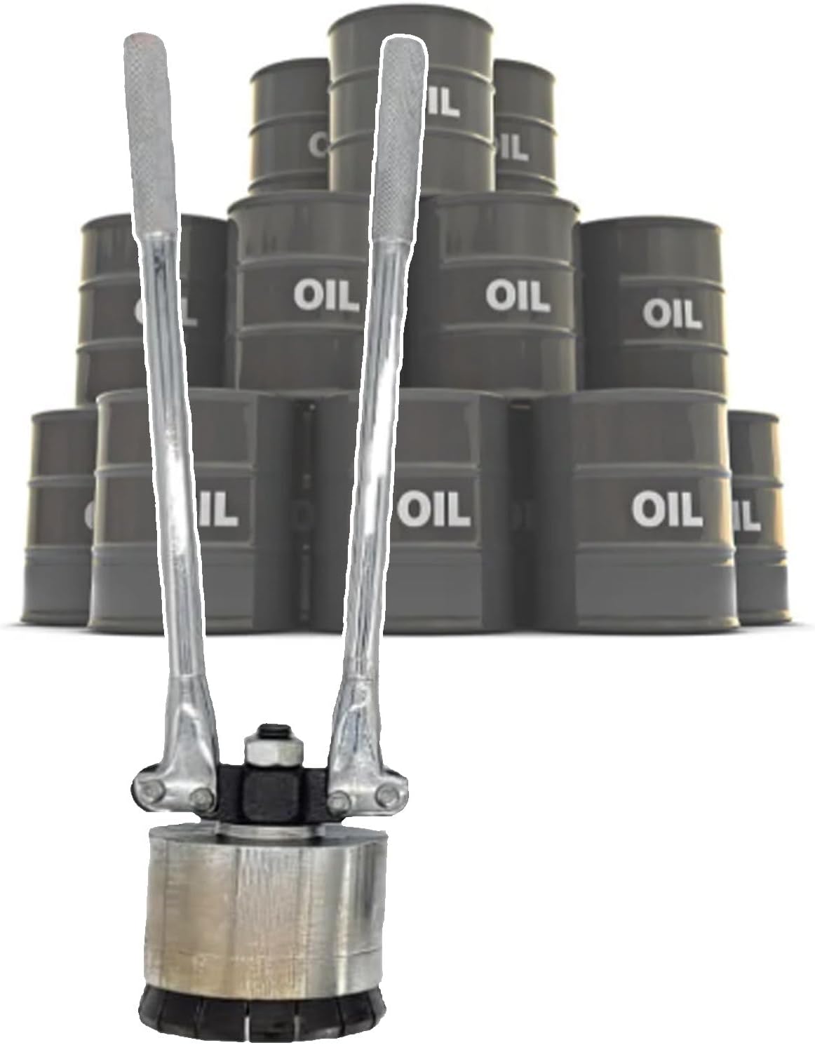 200L Oil Drum Pressure Cap Sealing Barrel Crimping Tool, 35&70Mm Crimper Sealer, 53 Gallon Manual Oil Barrel Sealing Machine,70mm