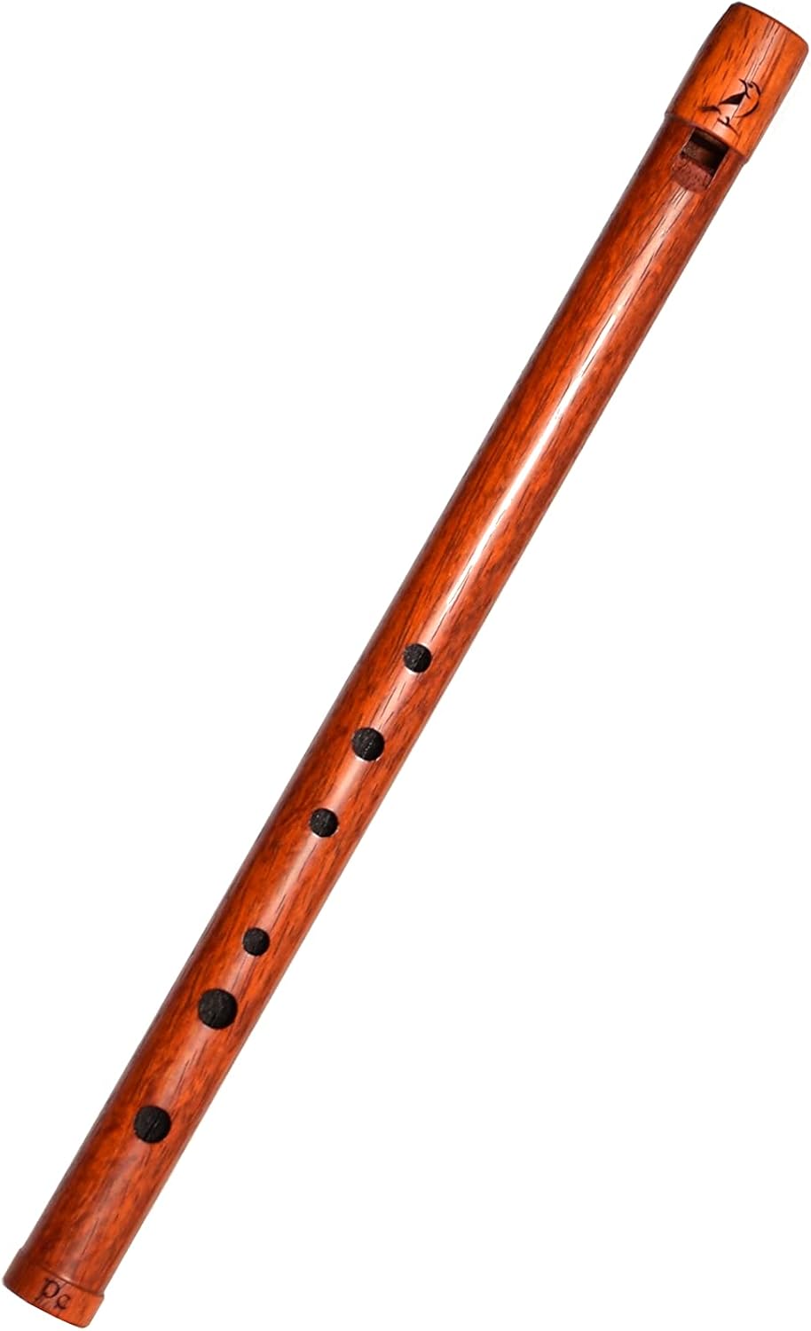 Key of D Whistle PD-02 Fipple Flute (svirel) Great Sound Hand Carved Flute Folk Wind Music Instrument Handmade Woodwind Brown, Brown wood