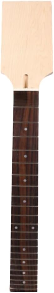 Unfinished Electric Guitar Neck 12 String Wide 22 Fret Maple Rosewood Fretboard Paddle Head Guitar Neck Replacement (22 Fret)