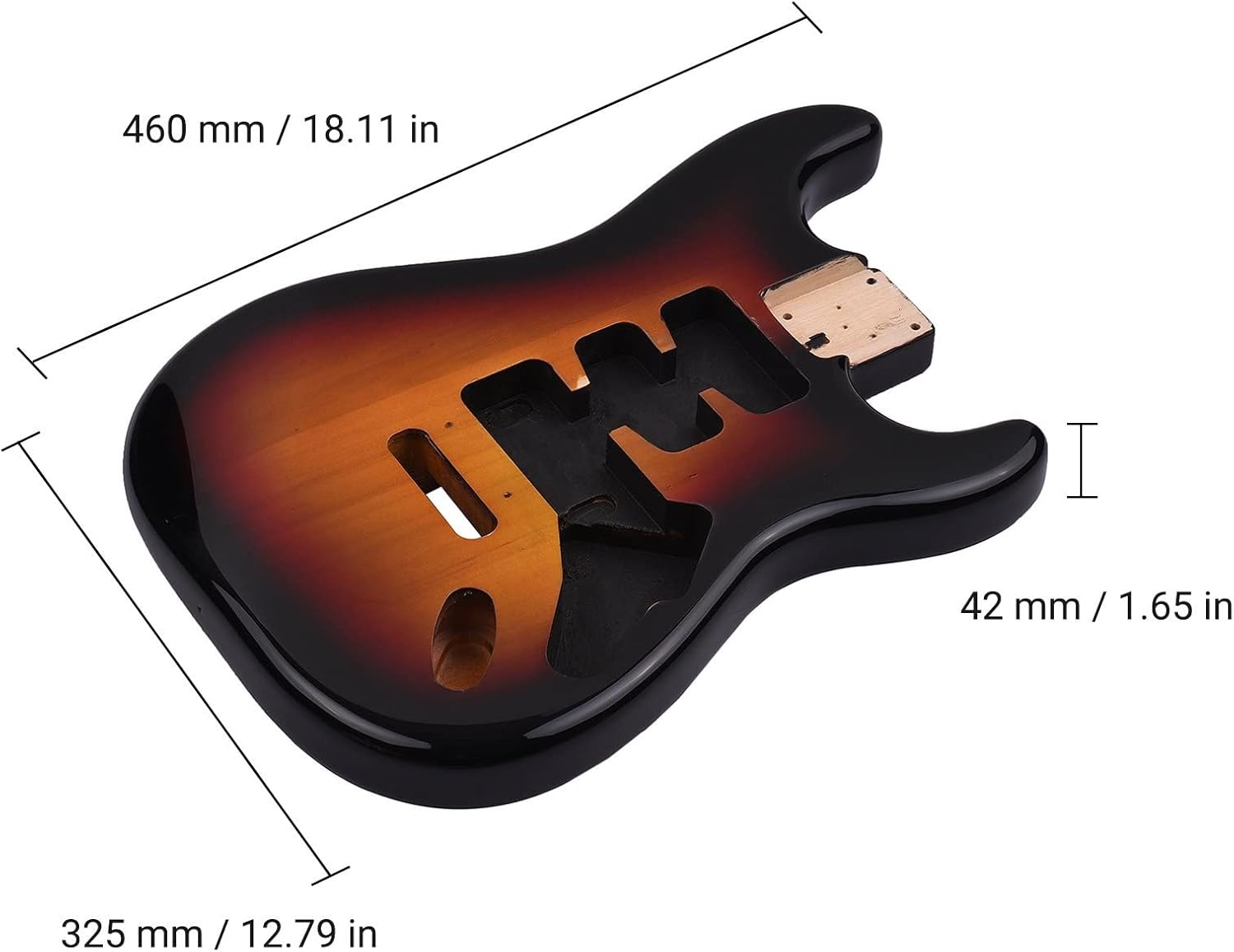 TSTS Electric Guitar Body Unfinished Alder Wood Blank Electric Guitars DIY for ST Guitar Parts Guitar DIY Accessory