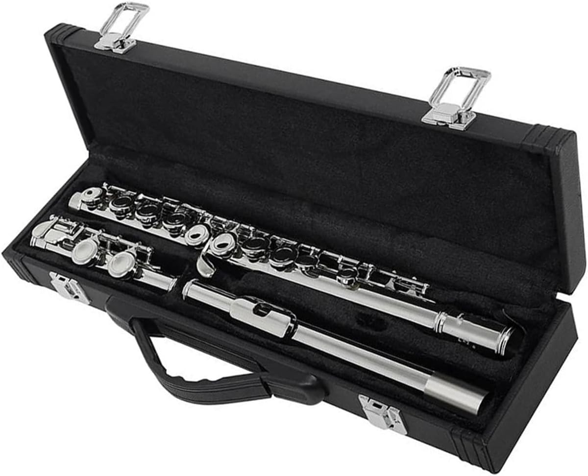 16 Holes Flute With E Key Silver Professional Nickeling C Key Flute For Beginner Practice Performance Woodwind Instruments