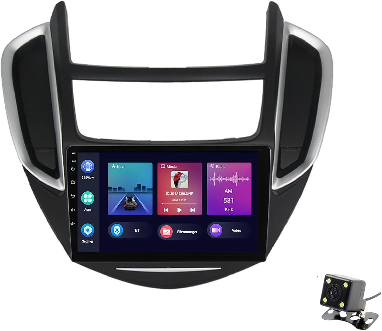 ADMLZQQ Android 11 Car Stereo Double Din Radio for Chevrolet Trax Tracker 2014-2016 GPS Navigation 9'' Multimedia Player Bluetooth Video Receiver with Car-Play 4G SWC USB Back Camera