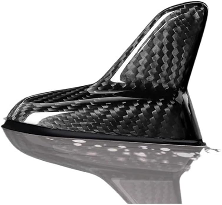 Compatible for VW Golf 7 /Tiguan 2011-2021 Carbon Fiber Car Antenna Cover Shark Fin Topper Roof Aerial Trim Auto External Accessories(Black)