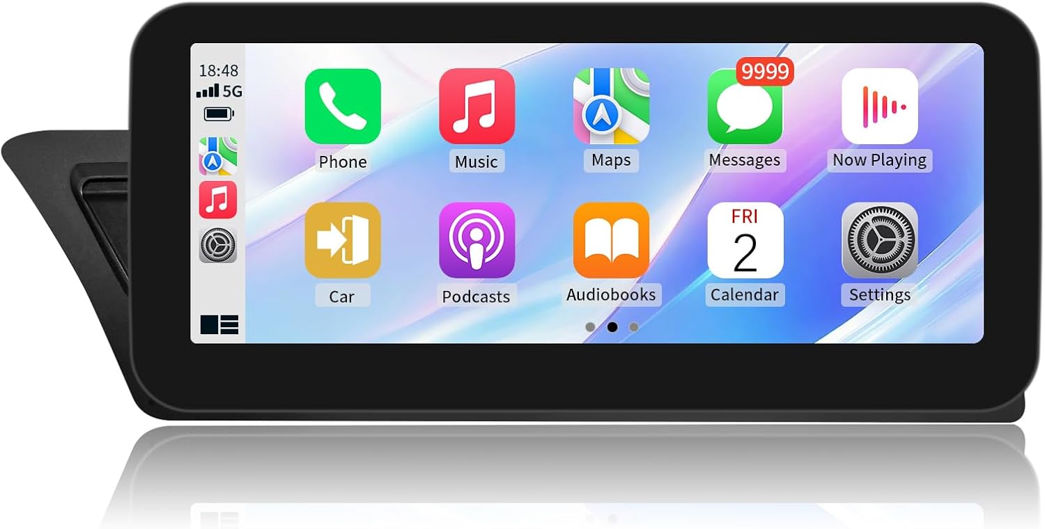 10.25 Inch Touchscreen for Audi A4 (2009-2015) with 3GMMI Wireless CarPlay/Android Auto, Car Radio Receiver, Multimedia, Bluetooth, Car Stereo, Navigation