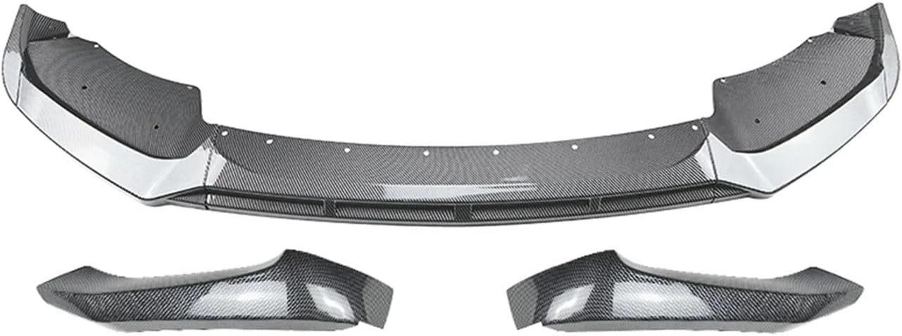 Car Front Bumper Compatible For BMW X3 F25 X4 F26 LCI 2014-2017 Lower Spoiler Lip Splitter Blade Side Corner Guard Protector Cover(Carbon Fiber Look)