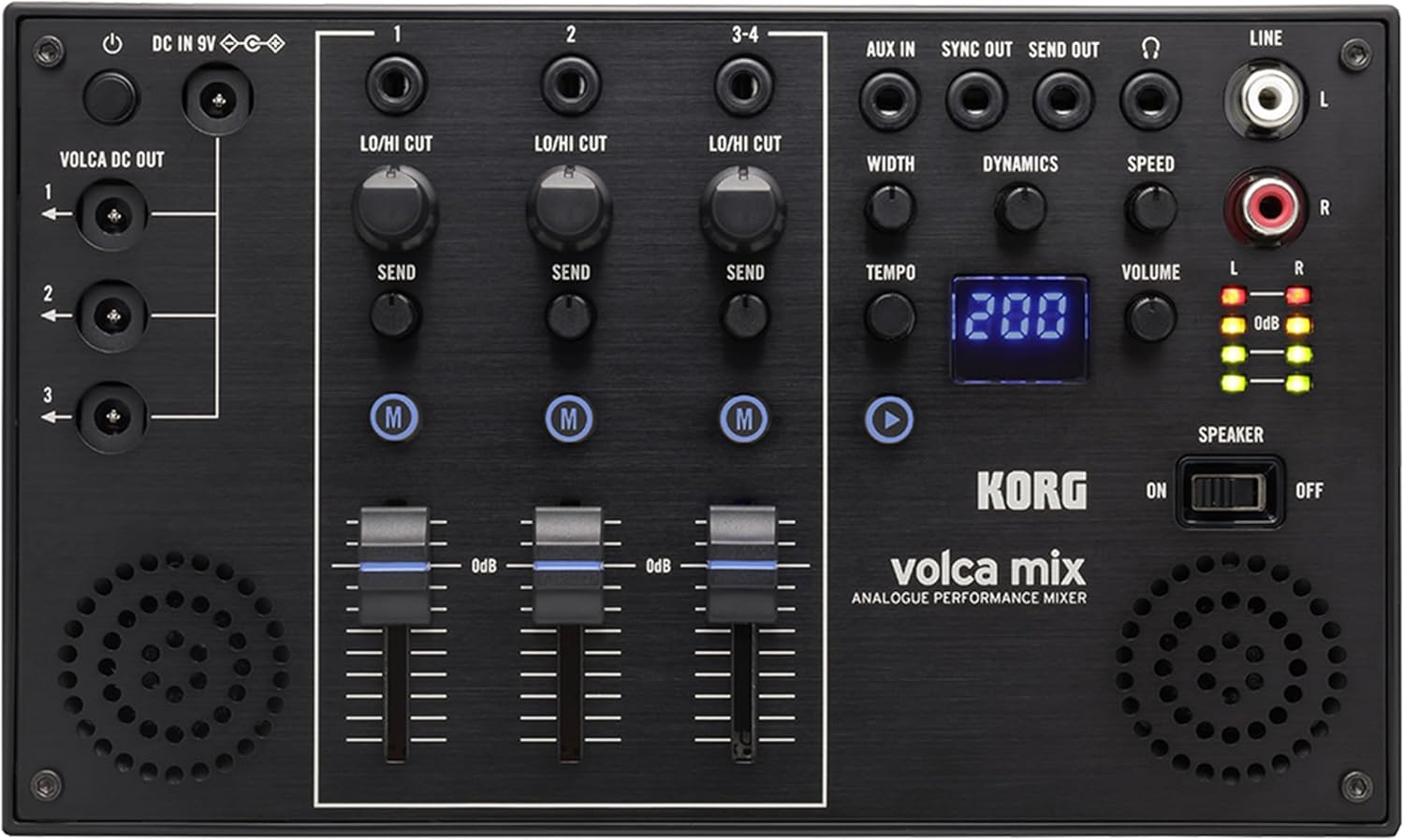 Korg Volca Mix Analogue Performance Mixer - Bundle with Power Supply, and Austin Bazaar Polishing Cloth
