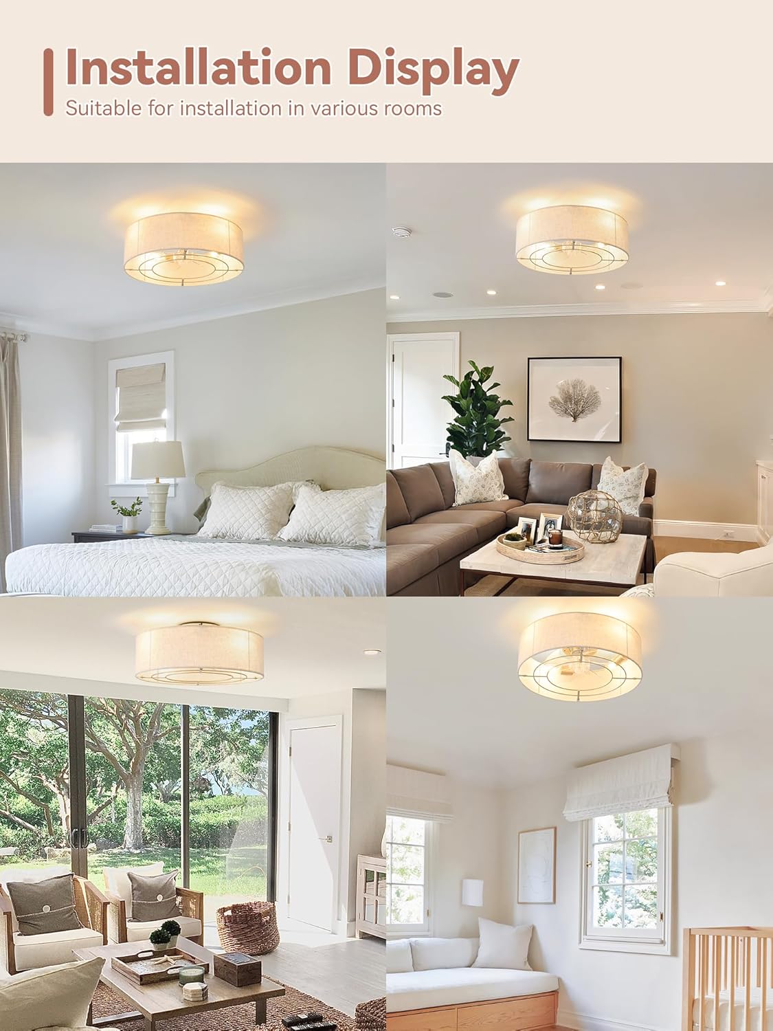 Low Profile Ceiling Fans with Lights, 20