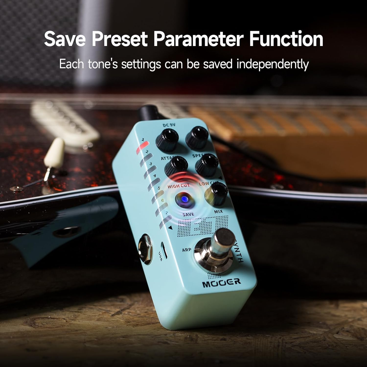 MOOER E7 Polyphonic Guitar Synth Pedal Electronic Synthesizer with Z Shape Pedal Connector PC-Z (3Pack)