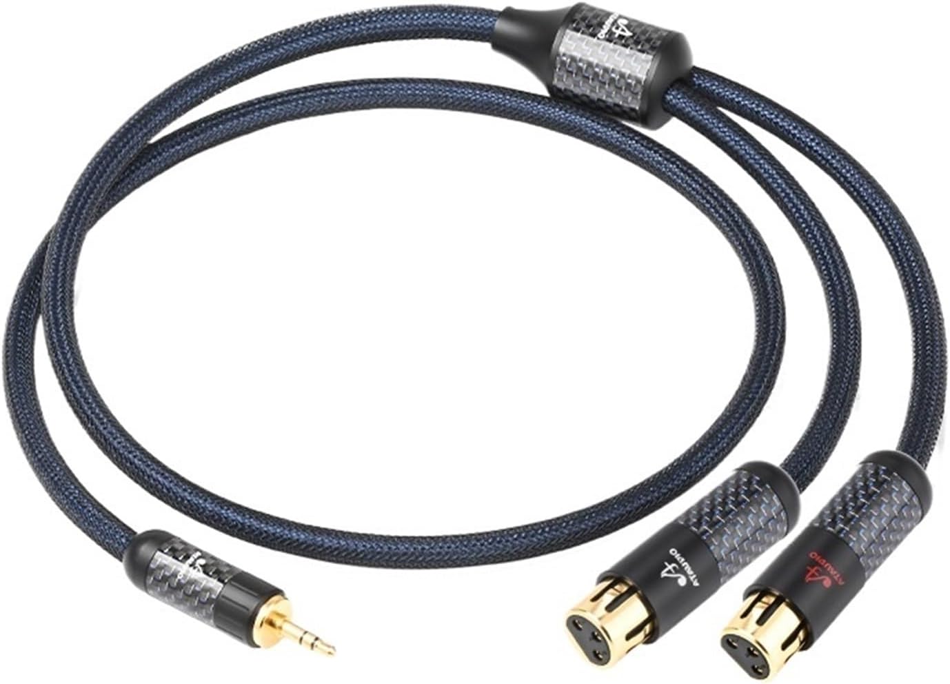 3.5mm to 2XLR Audio Cable for Phone Mixer Hi-end Pure Silver Core Gold-Plated Stereo 3.5mm Jack to 2XLR Male/Female Cable(3.5 to 2XLR Female,3.5m)