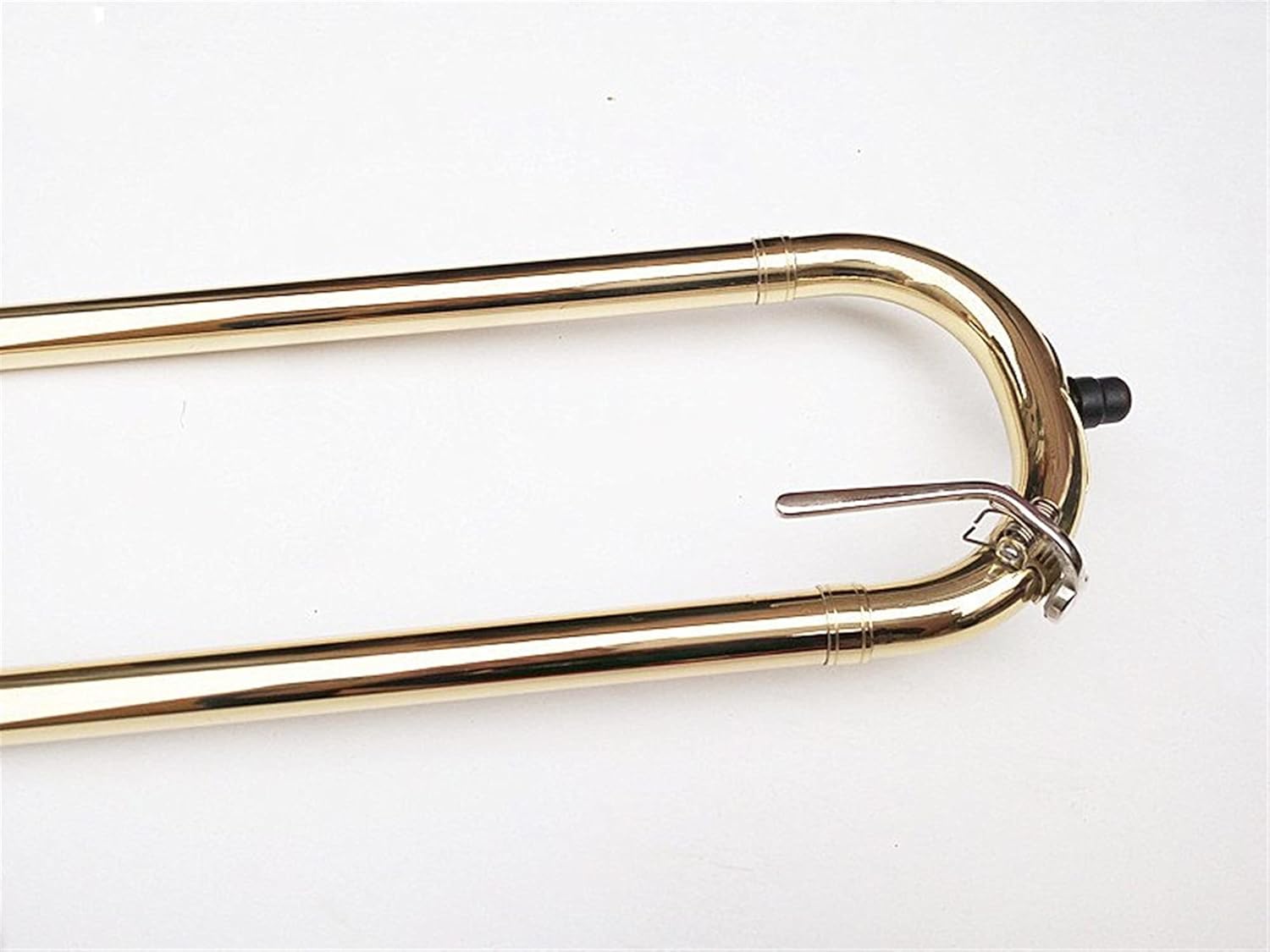 Student Trombone Bb Alto Trombone Brass Golden Paint B Flat Wind Instrument with Cupronickel Mouthpiece Cleaning Stick Box Trombone Kit