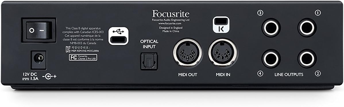 Focusrite Clarett 2Pre USB 10-In/4-Out Audio Interface