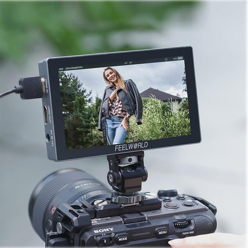 FEELWORLD P6X 5.5 Inch 1920x1080 Pixels Aluminium DSLR Camera Field Monitor Touch Screen 4K HDMI 1000cd/m² Support 3D LUT Log to Rec.709