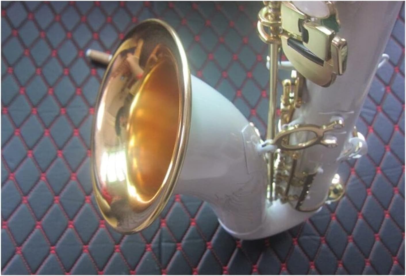 Sax Beginners Kit Tenor Saxophone White Gold Key Bb Musical Instrument Professional Playing Tenor Sax with Case Mouthpiece Wind Instrument