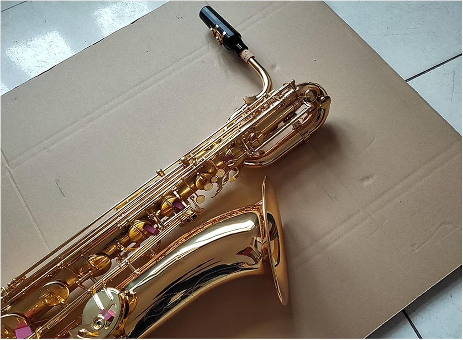 E Flat Baritone Saxophone Surface Professional Brass Musical Instruments Sax Student Saxophone