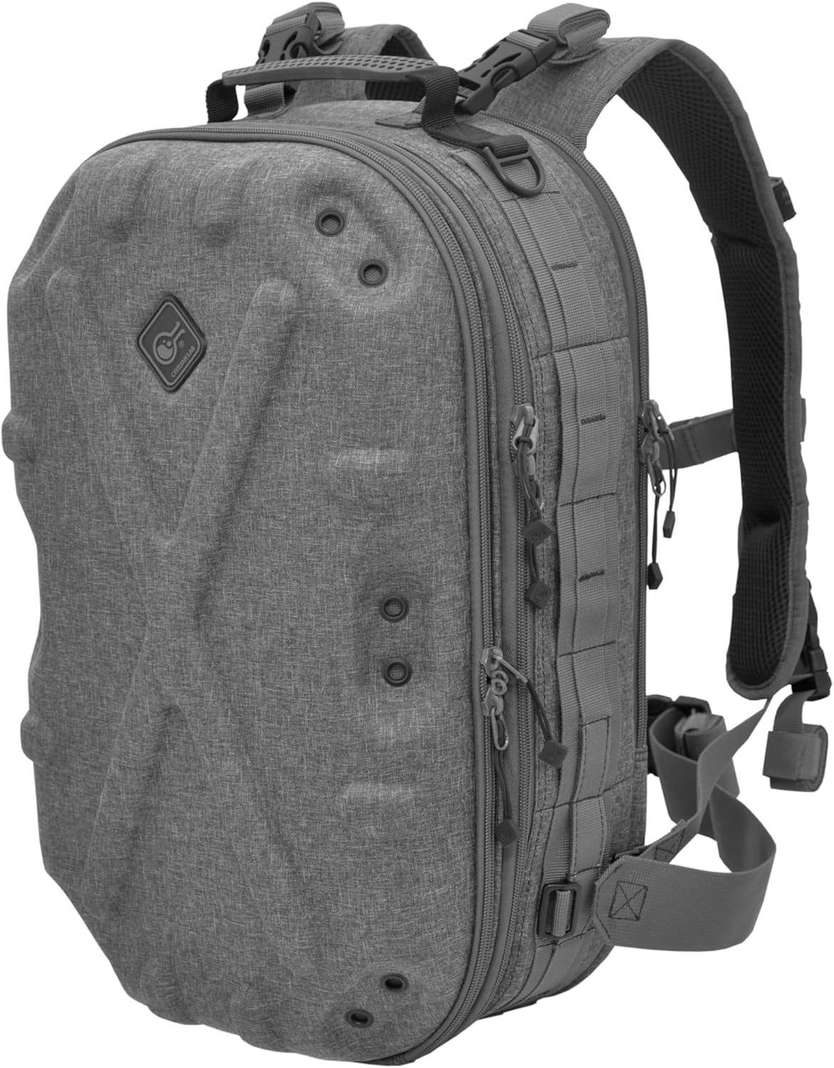HAZARD 4 Pillbox™ Tactical Backpack – Heavy Duty Military Survival Pack for Men and Women – EDC Rucksack for Laptop, Motorcycle, Outdoor, Bug Out, Gym, Range, Travel, and Camping – 29.5 Liter, Grayman