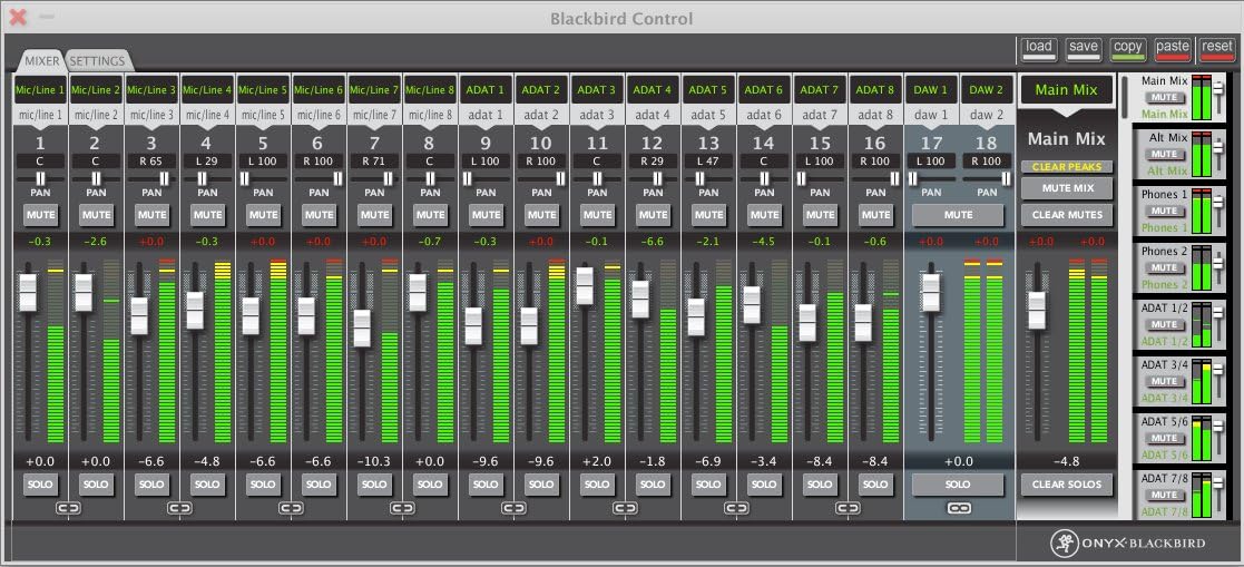 Mackie Onyx Blackbird Premium 16x16 FireWire Recording Interface with Tracktion 3 Music Production Software