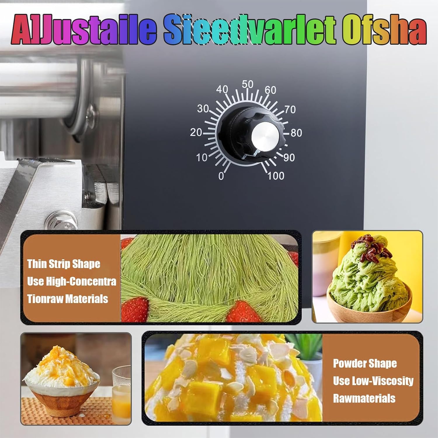 Commercial Korean Kakigori Mesin Es Bingsoo Snow Snowflake Flake Cream Crusher Maker Shaved Ice Shaver Bingsu Making Machine (Mechanical 60KG)