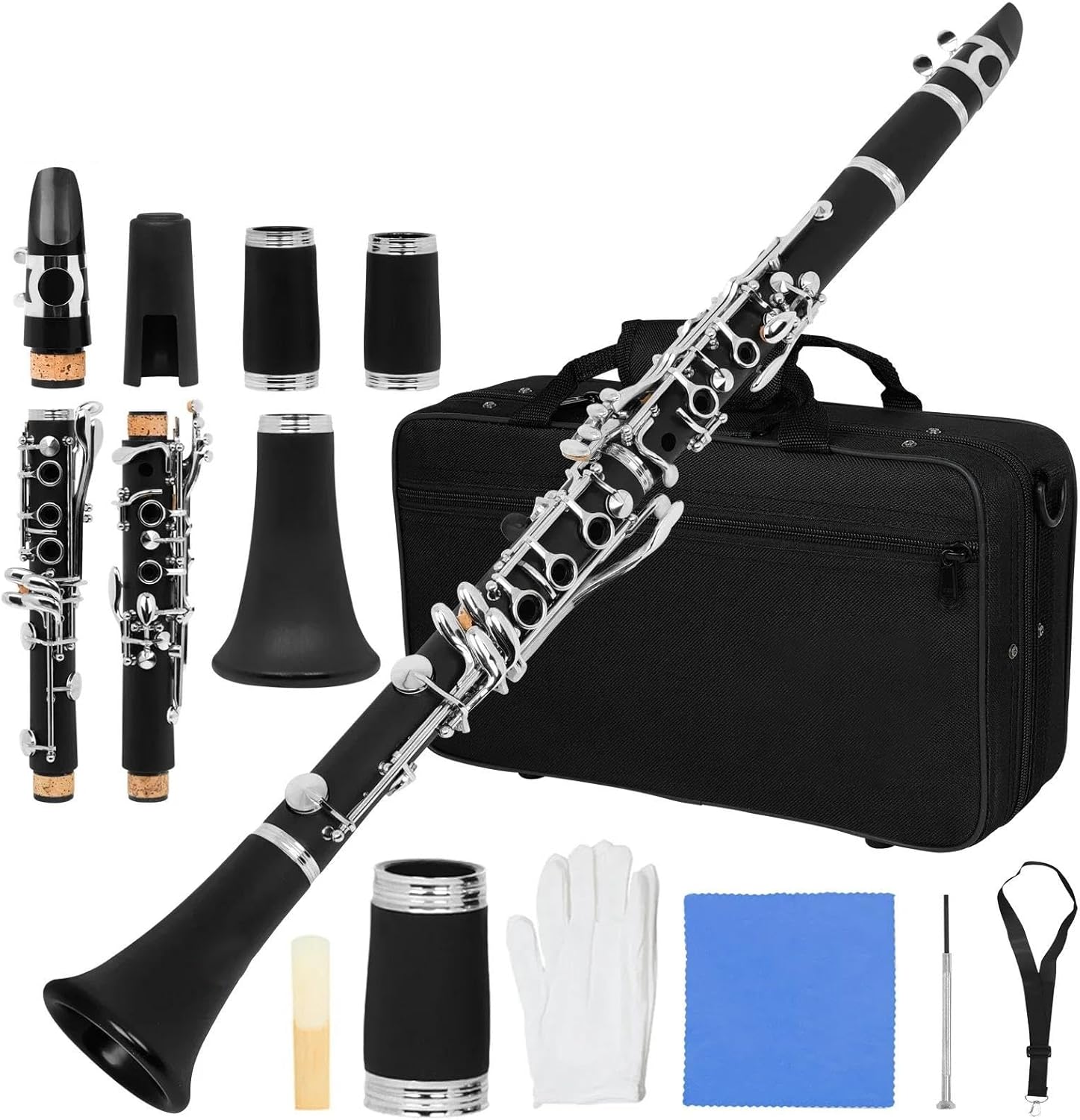 Clarinet for Adult Beginners 17 Key Professional Woodwind Instrument In B Flat Major