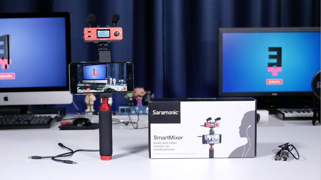 Saramonic SmartMixer Professional Recording Stereo Microphone Rig for iPhone and Android Smartphones