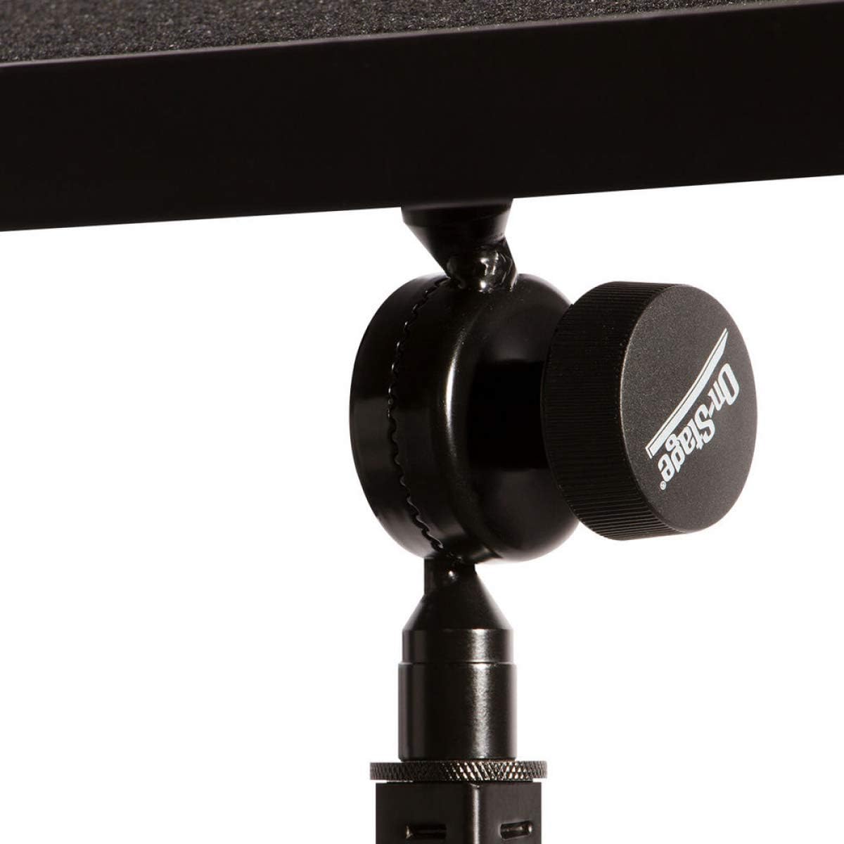 On-Stage KSA8585 Keyboard Accessory Tray & Posi-Lok Mini Microphone Boom Arm, Black