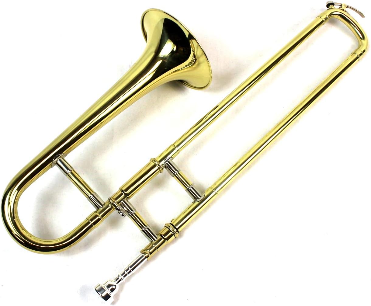 Diginex Gold Lacquer Finish Bb Mini Trombone with Case and Mouthpiece