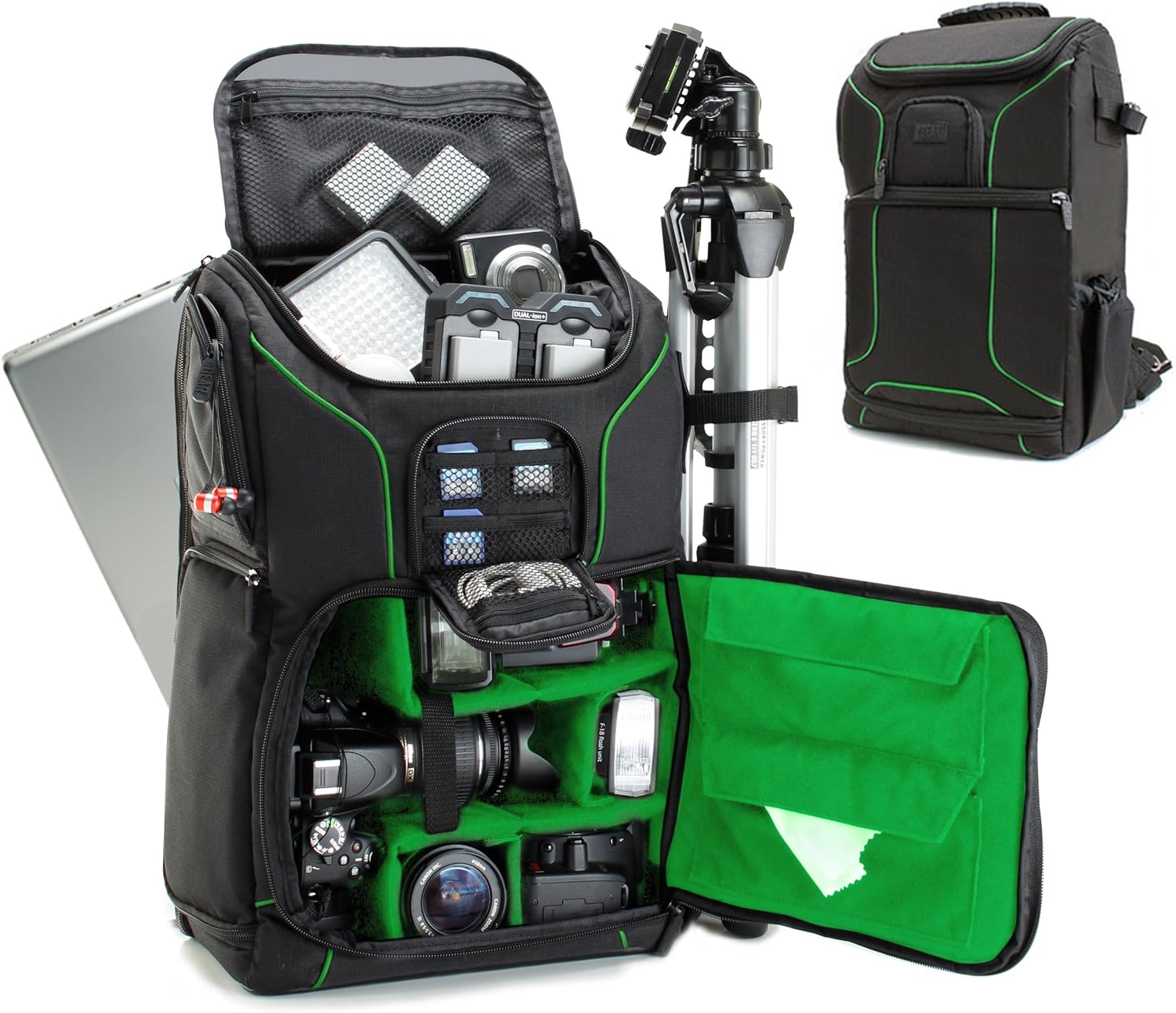 USA Gear Camera Backpack for Photographers DSLR/SLR/Mirrorless Camera Bag with Laptop Slot, Rain Cover, Tripod Holder