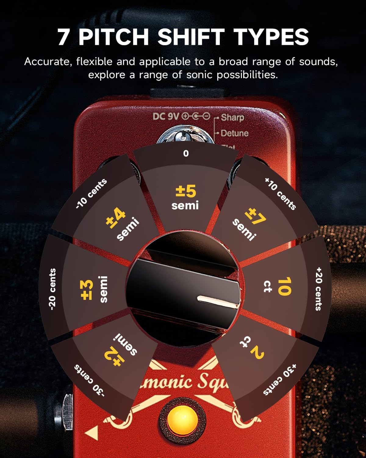 Donner Hush I Travel Guitar Portable Acoustic Guitar -Octave Guitar Pedal