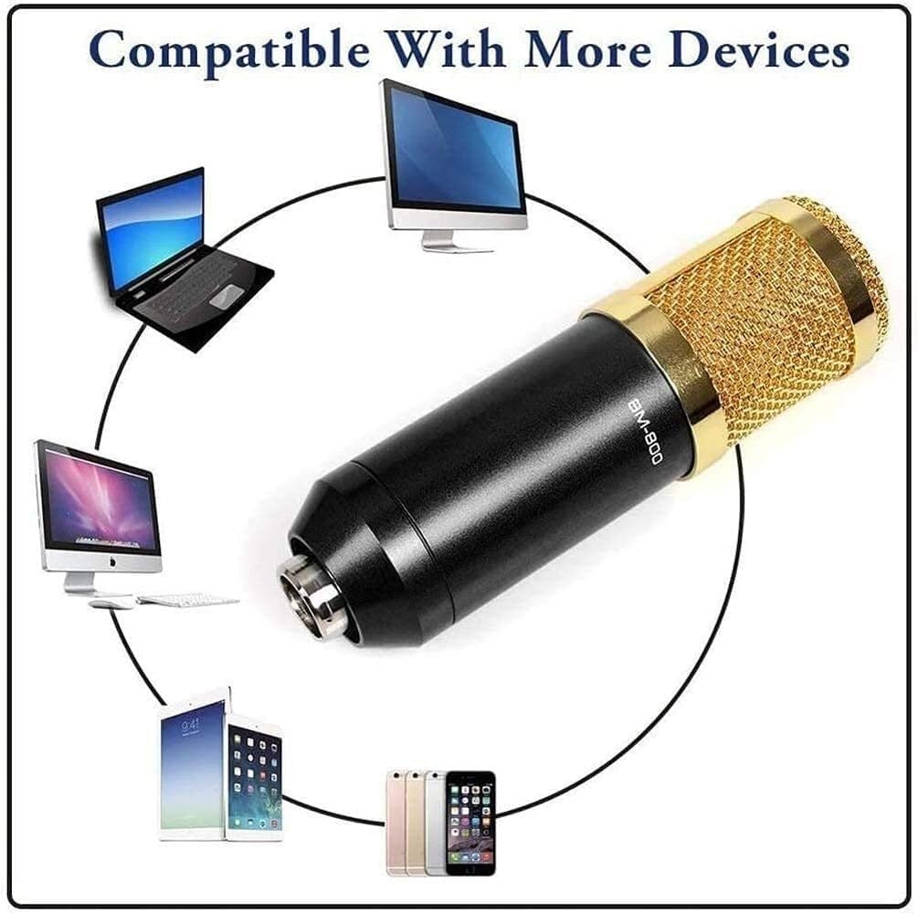 Condenser Microphone Wired Microphone Mobile Phone Universal Set Karaoke Vocal Microphone, Pink