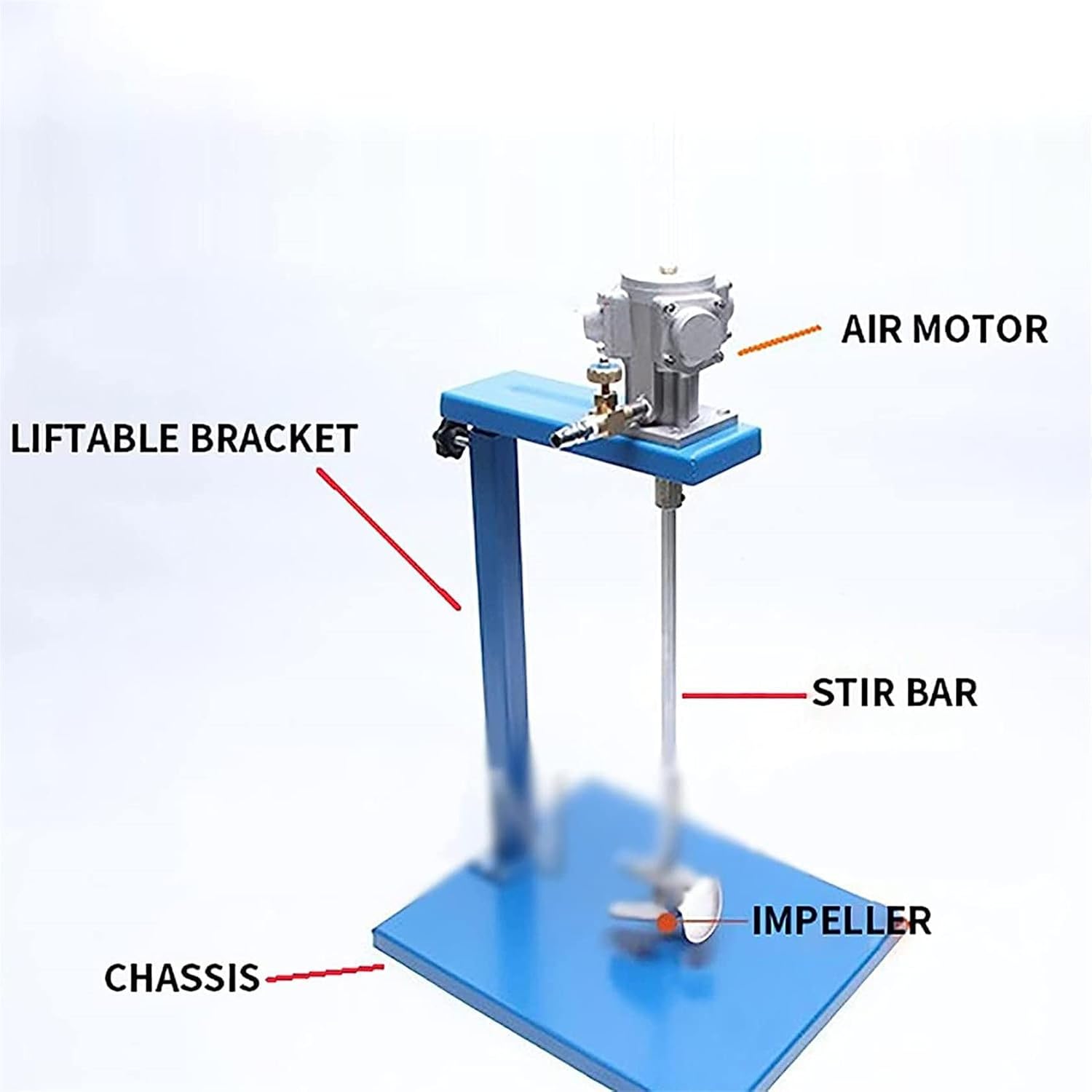 5 Gal/20LGallon Pneumatic Bracket Mixer, Stainless Steel Automatic Paint Stirring Machine,Tank Barrel Clip Bracket Air Agitator Paint Mix Tool,Simple Operation Environmentally Friendly