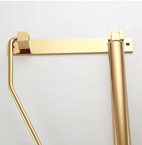 Shower Shelves Wall Clothing Hanger Holder, Brass Gold Clothing Hanger Organizer Rack, Folding Clothes Drying Rack Bathing Accessories (Color : Gold Two pcs)