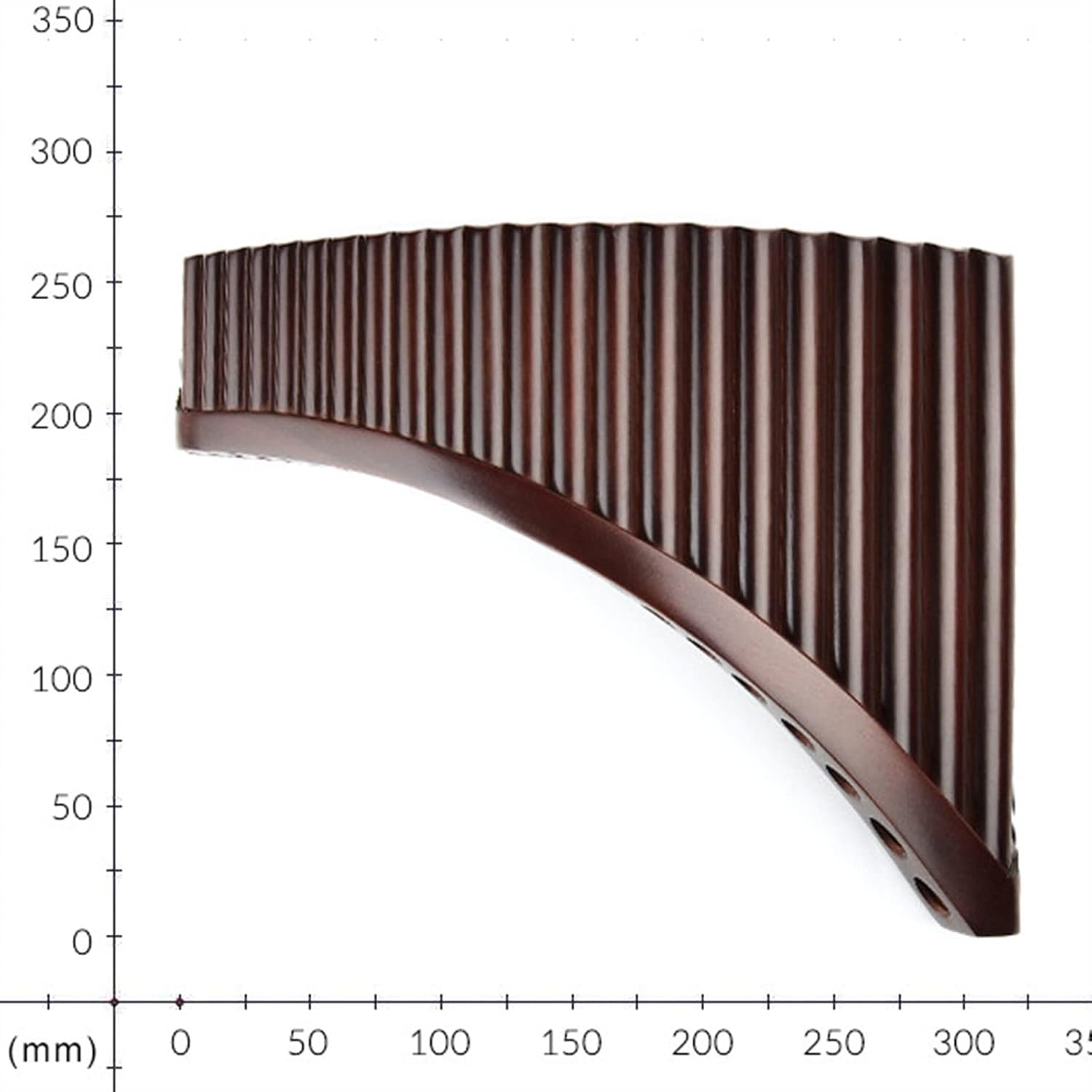 22 Pipes G Key Brown Pan Flute Woodwind Instrument Bamboo Easy Carry (Color : Left)