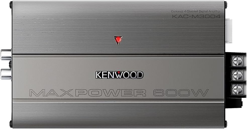 Kenwood KAC-M3004 Compact 4 Channel Digital Amplifier (Renewed)