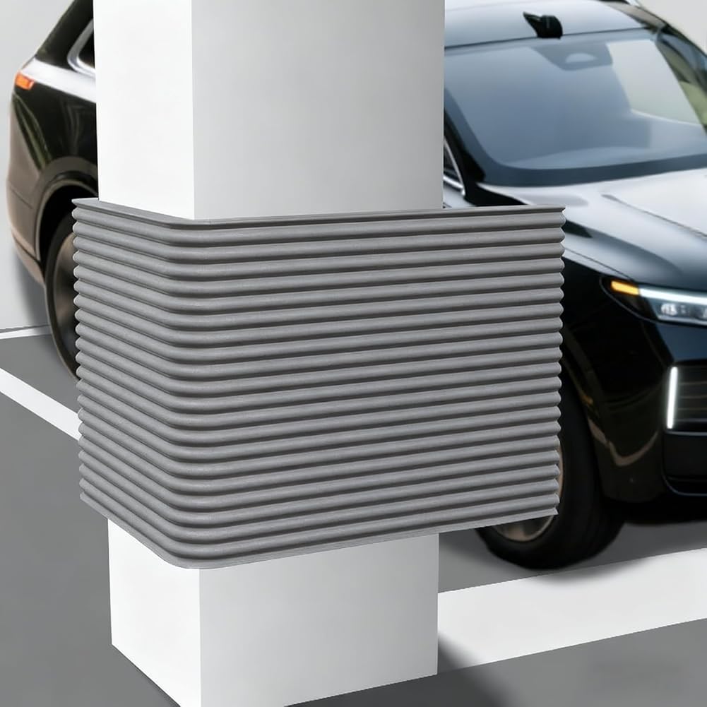 Cutting Foam Garage Pole Padding, Anti-Scratch Garage Pillar Protection Pads with Adhesive Backing, White Barn Car Door Protector Wall Bumper Guard(D,L 6.6FT x W 32IN)