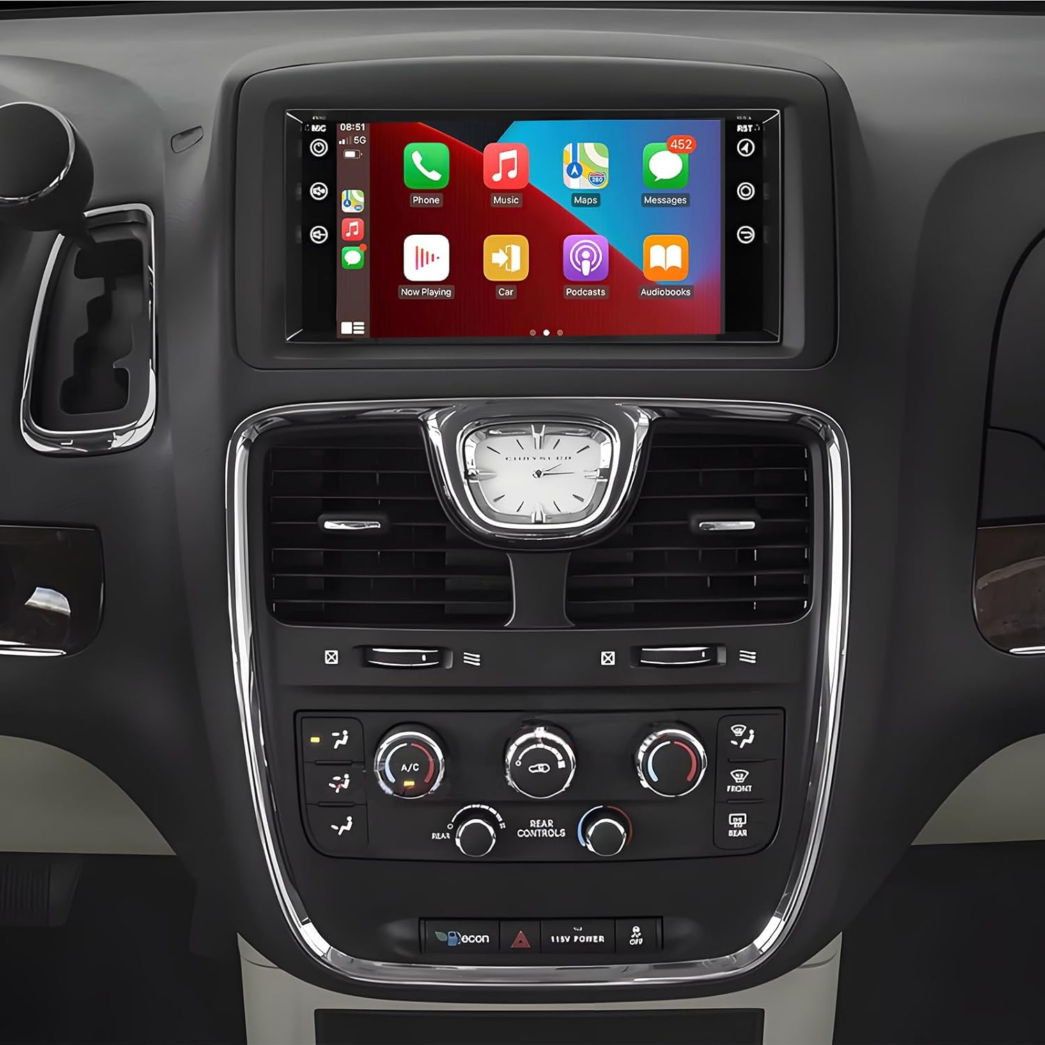 PHEZEN 7 inch Touchscreen Car Stereo for Chrysler Town & Country 2011-2016, Android 13 Double Din Car Radio with Carplay & Android Auto in-Dash Navigation BT Mirror Link WiFi Backup Camera 2+32G