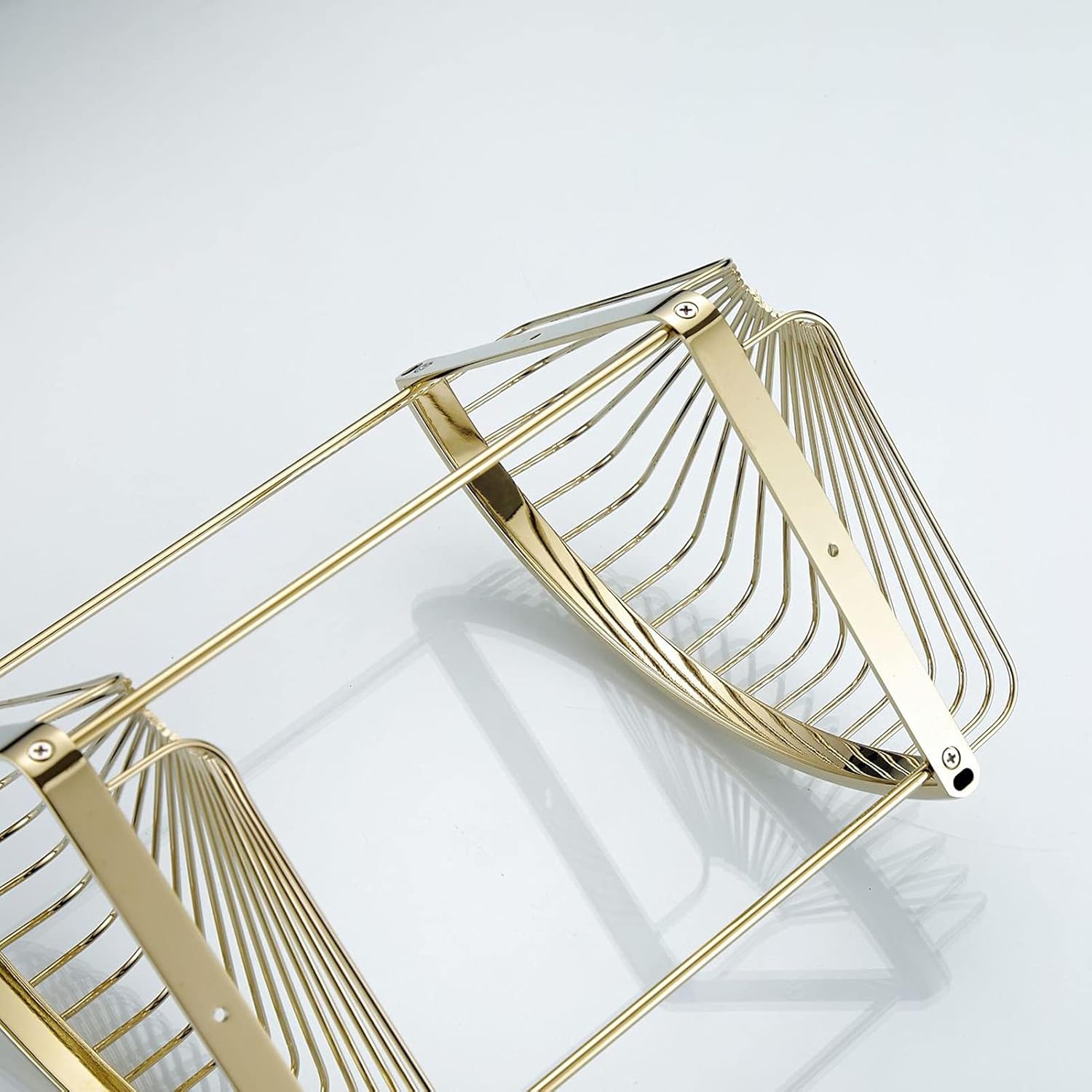 Xzeit Shower Shelves,Corner Shower Caddy, with Hooks Storage Rack, Wall Mounted Organizer Storage, Adhesive, No Drilling, for Bathroom, Kitchen (Size : Second floor) (Size : Layer) (Size : Layer)