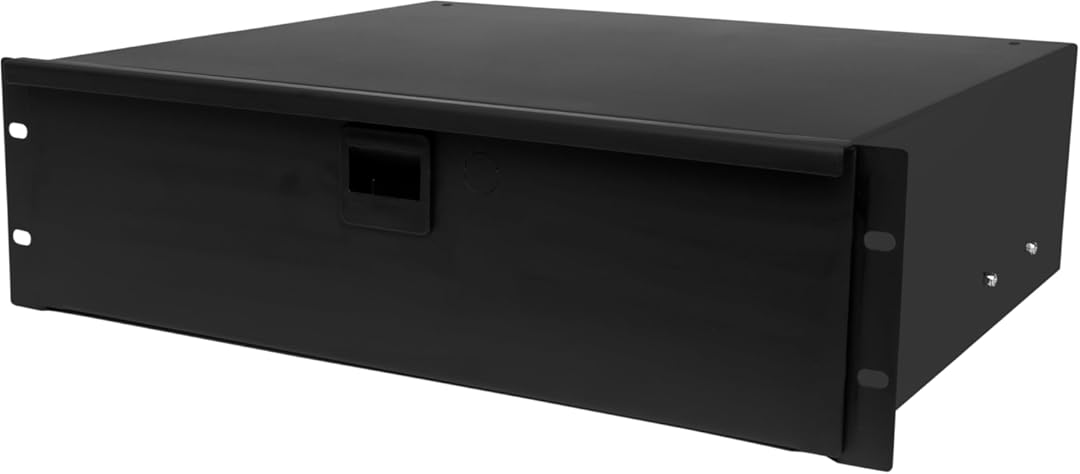 Gator Rackworks Standard 3U Rack Mount Drawer with Foam Interior and Lock, 14.2