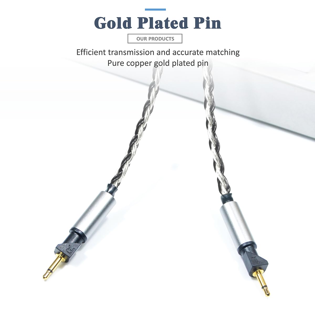 16 Strands 7N Single Crystal Copper+Silver Mixed Headphone Upgrade/Replacement Cable 4Pin XLR/4.4mm/3.5mm for Abyss Diana V2 Abyss Diana TC (4Pin XLR Plug)