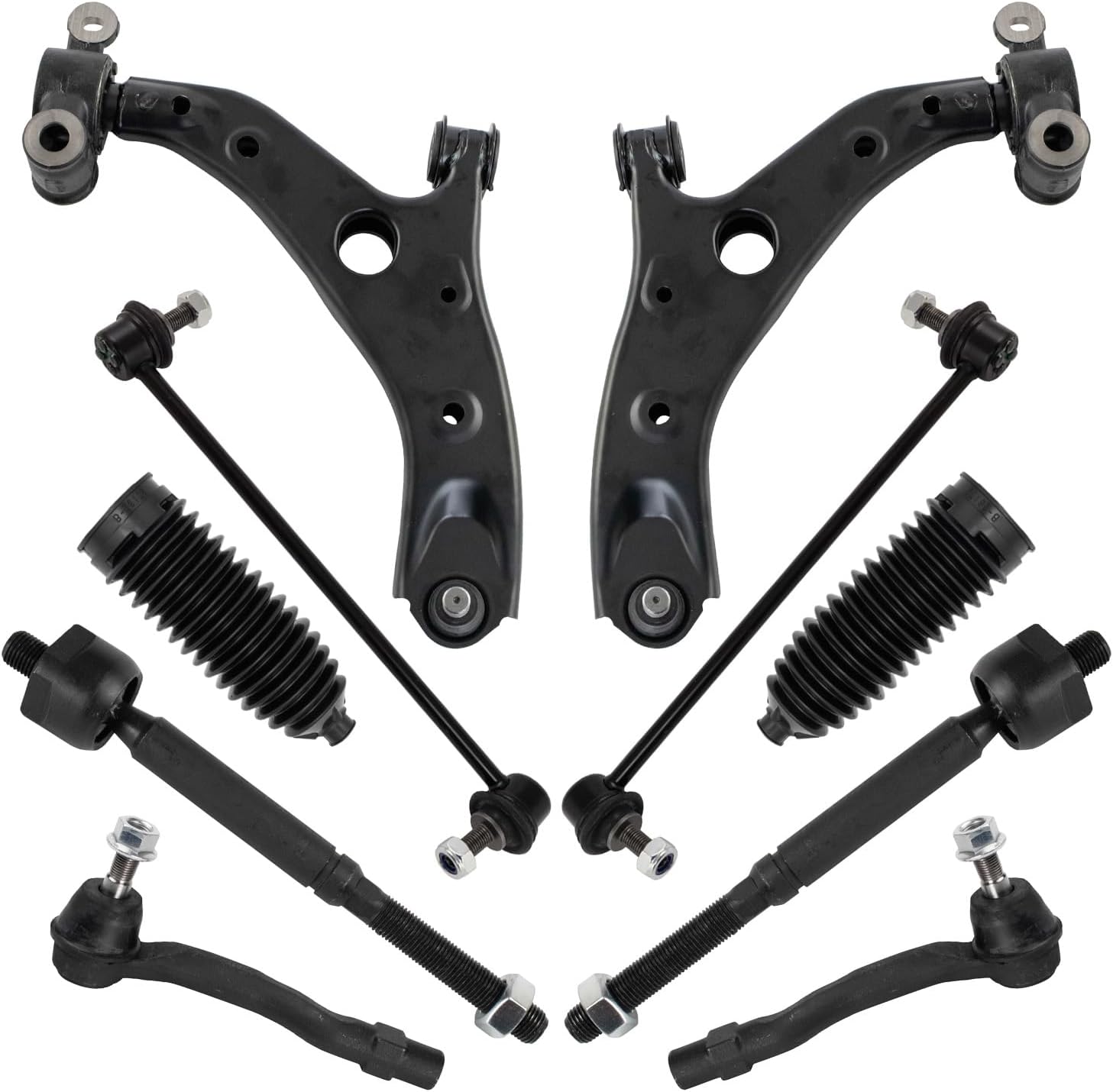 TRQ Front Steering & Suspension Kit Compatible with 2014-2018 Mazda 3