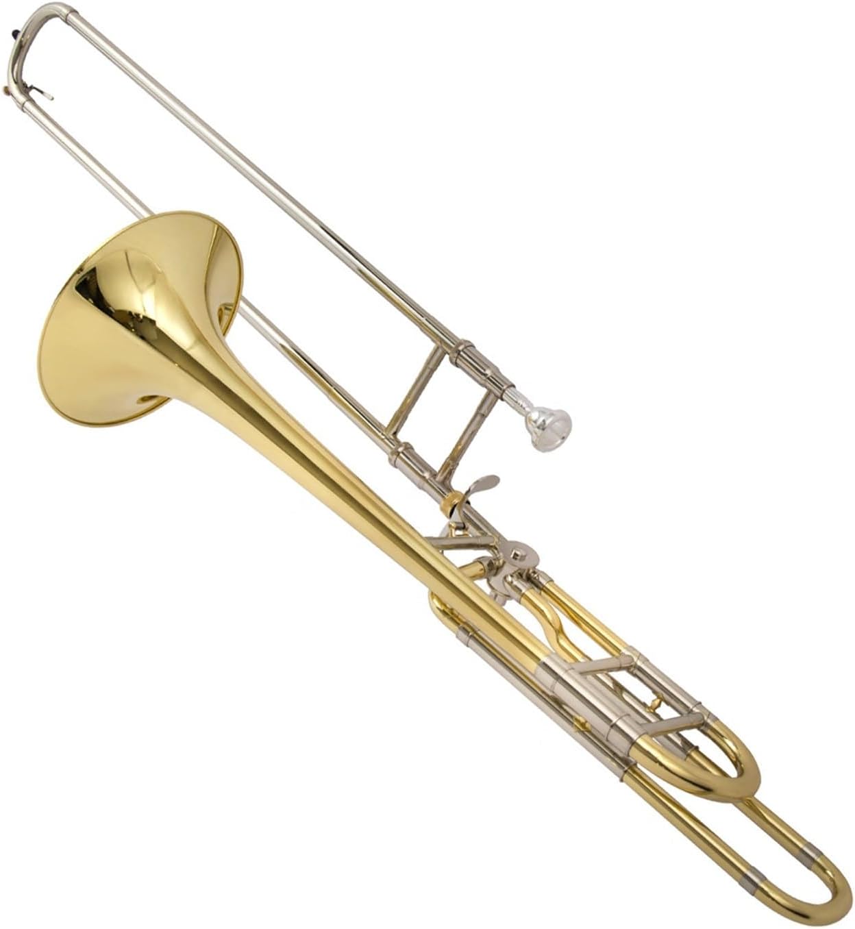 Adult Trombone Instrument Tenor Trombone Transposition B Flat To F Key White Copper String Playing Adult Musical Instrument