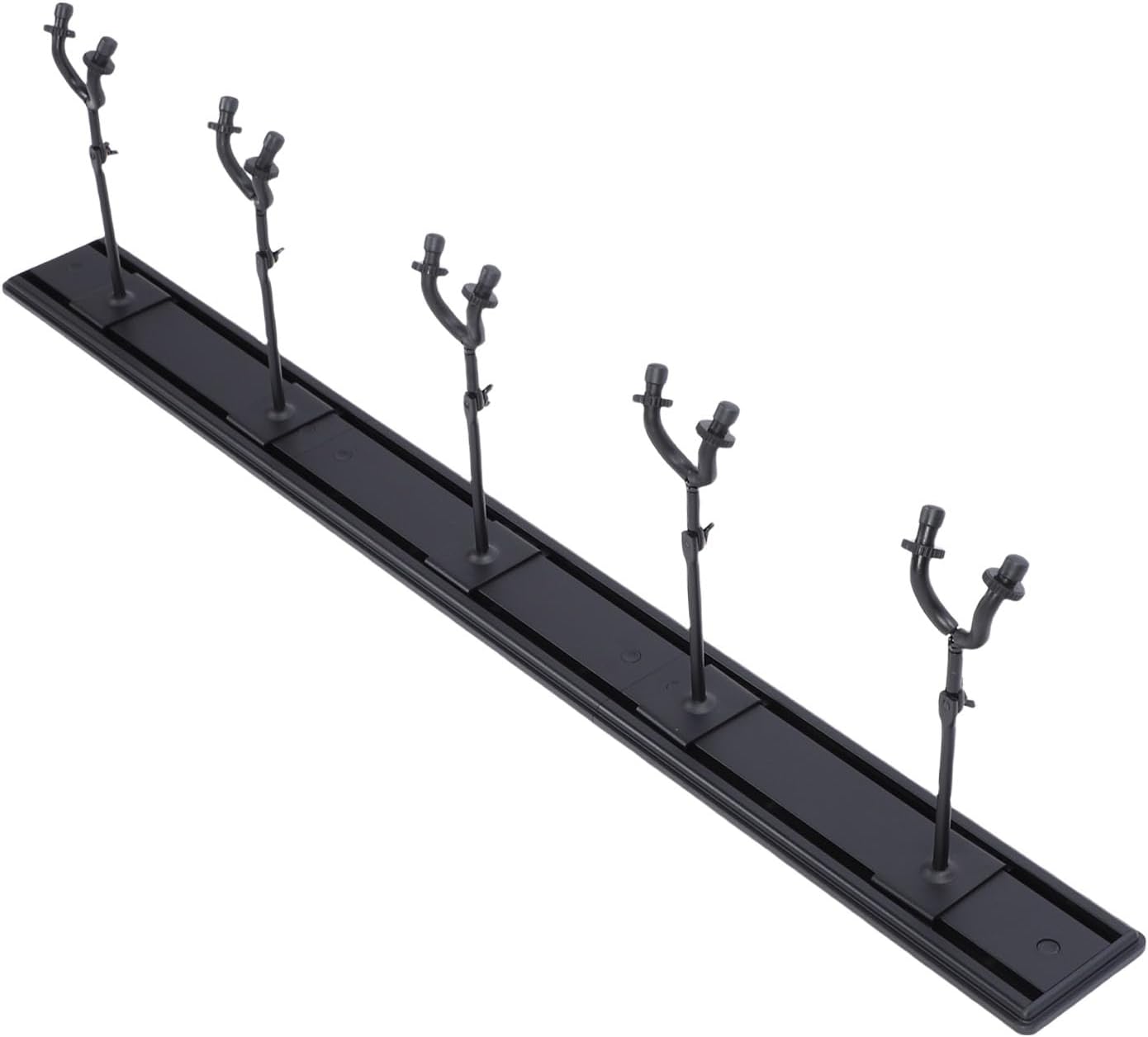 Wall Mount Guitar Rack | 5 Adjustable Hooks for Acoustic / Electric Guitars / Basses | 270° Rotating Metal Hanger, Space Saving Display