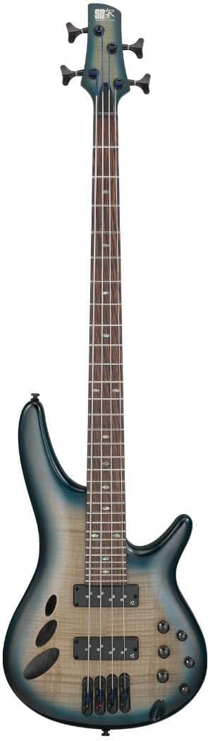 Ibanez SRD900 Bass Workshop 4-String Right-Handed Electric Bass Guitar with Okoume Body, Maple and Walnut Neck, and Panga Panga Fingerboard (Cosmic Blue Starburst Low Gloss)