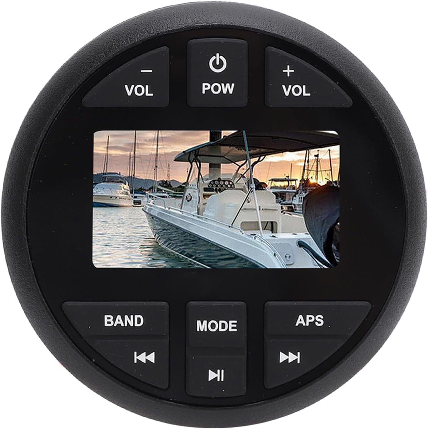 ciciglow Bluetooth Marine Boat Radio Receiver, Marine Gauge Stereo System, HD LCD Display, 45 x 4 Watts, AM FM Tuner MP3 AUX in USB Built in EQ, Track Search,