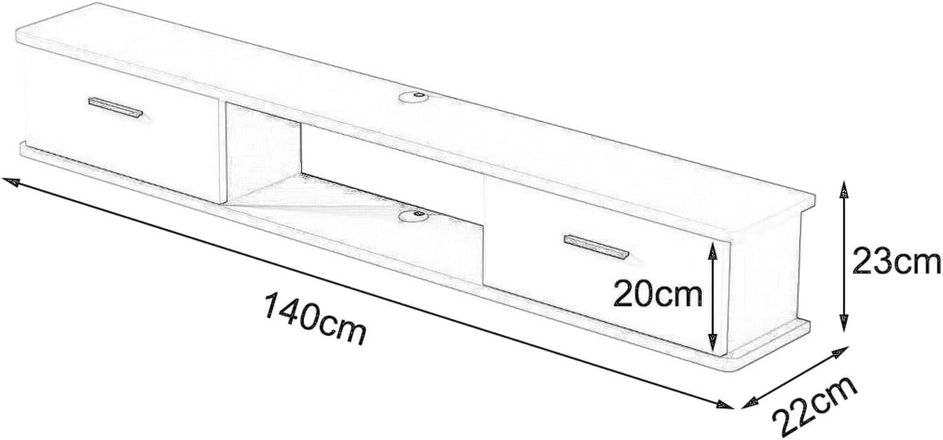 Wall Mounted TV Cabinet Floating Shelf Wall Shelf TV Stand Multimedia Storage Shelf Display Shelf Bedroom Living Room Office Media Room TV Board Wall Mount Corner Shelves Utility Shelve