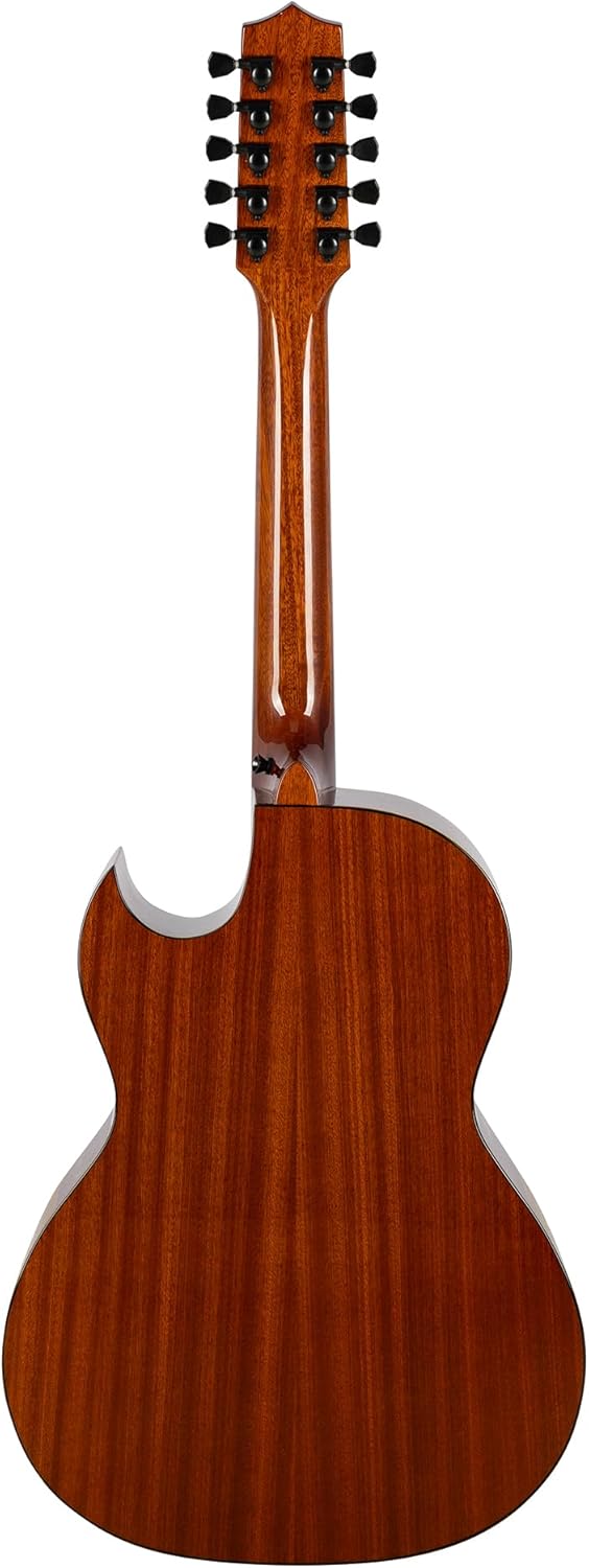 H. Jimenez Glossy Turquoise Sparkle Painted Top Bajo Quinto Cutaway Electric With Hard Wood Case (LBQ1GXE-CN)