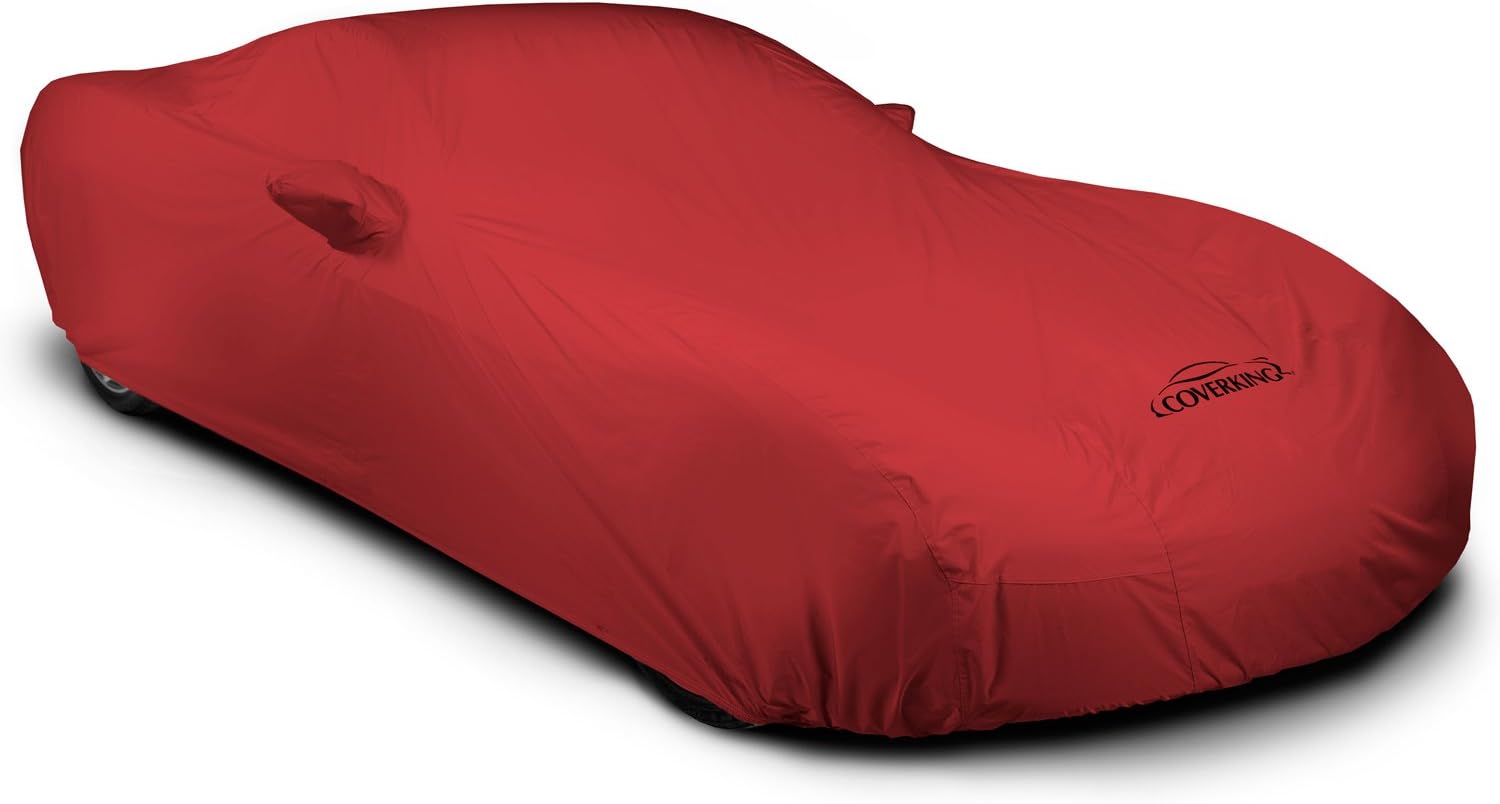 Coverking Custom Fit Car Cover for Select Dodge Challenger Models - Stormproof (Red)