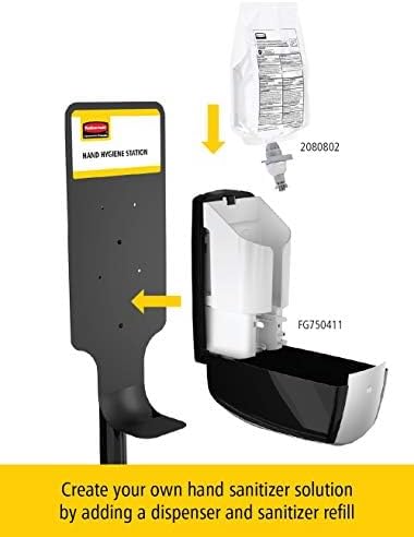 Rubbermaid Commercial Products AutoFoam Hand Sanitizer Station, Indoor/Outdoor Use, Metal Stand Only (Hand Sanitizer and Dispenser Sold Separately)